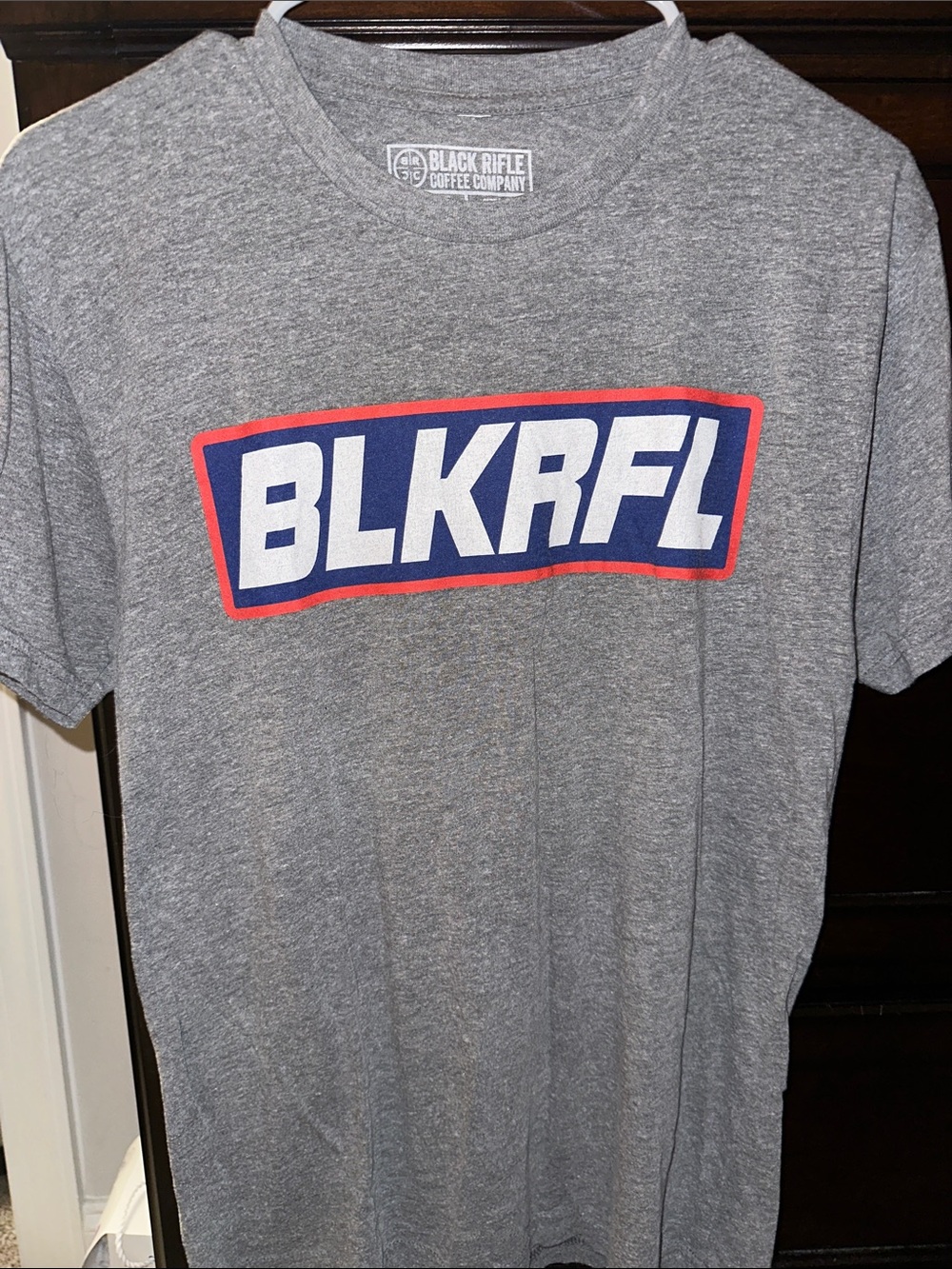 Black Rifle Coffee Company Grey BLKRFL Logo Tee